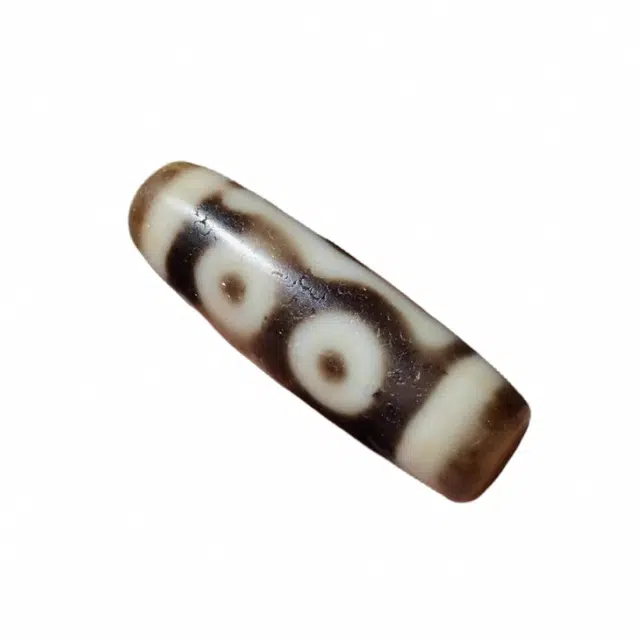 灵运宝 转运招财三眼天珠风化包浆九眼页岩老矿风化油润包浆老料器磨损到位天然 玛瑙 吊坠 男女同款情侣款