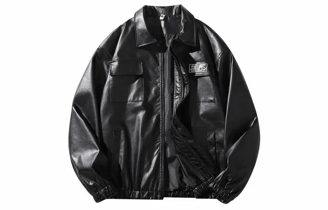 Bingfei Vintage PU Leather Jacket