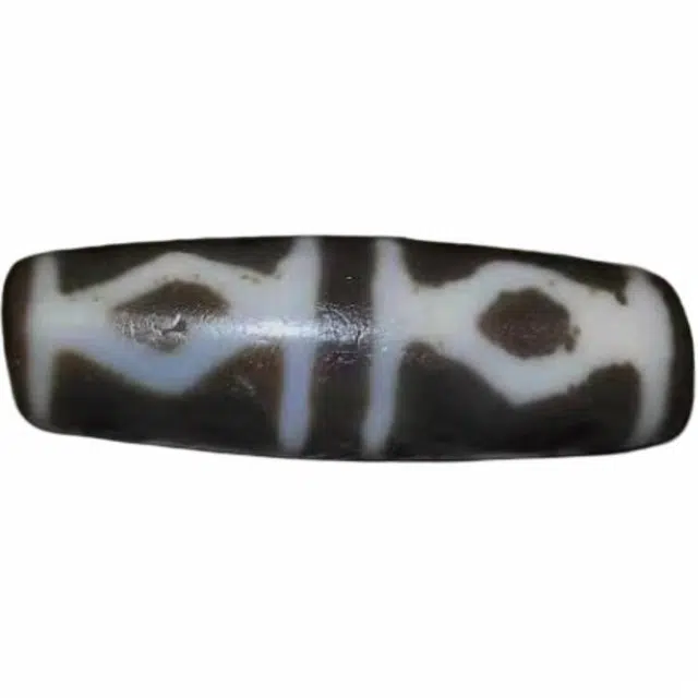 灵运宝 转运招财老金刚杵天珠颜色老气老矿风化油润包浆老料器磨损到位天然 玛瑙 吊坠 男女同款情侣款