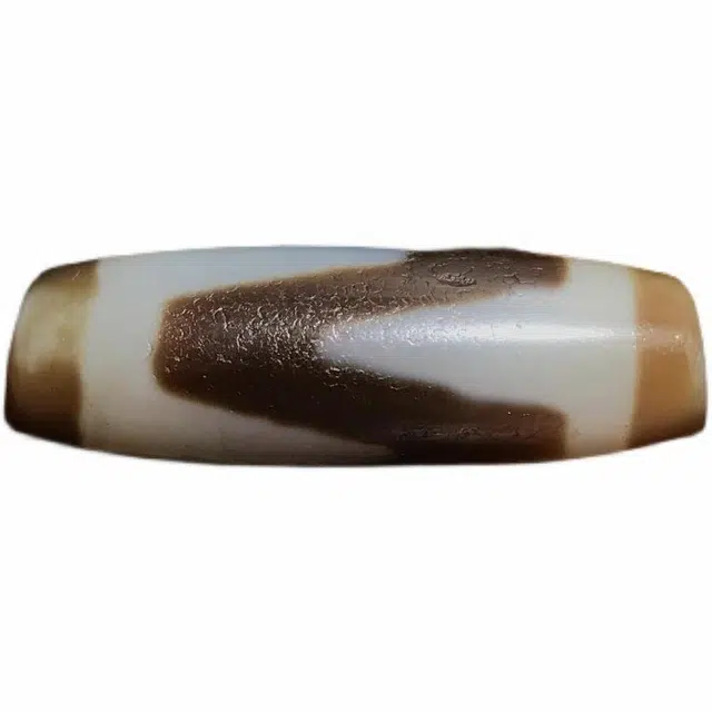 灵运宝 转运招财大尺寸虎牙天珠皮壳风化油润老矿风化油润包浆老料器磨损到位 玛瑙 吊坠 男女同款情侣款