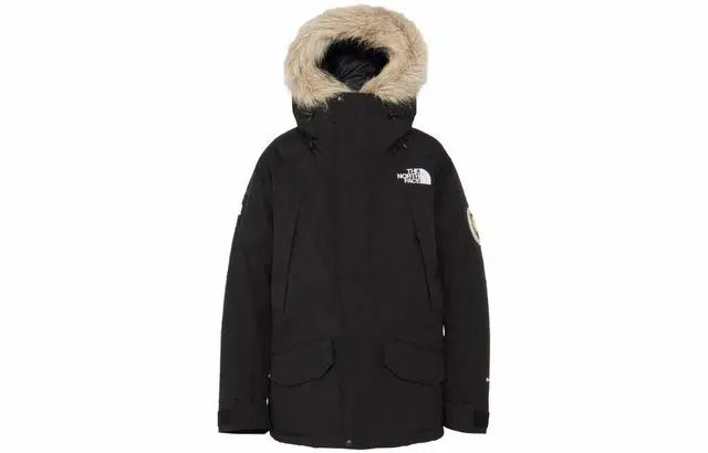 The North Face Logo Embroidered Hoodie Jacket Black