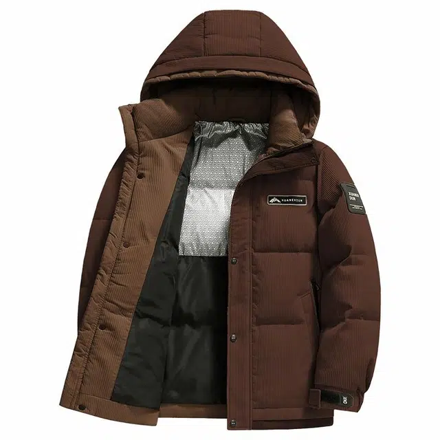 雅鹿 中长款连帽时尚加厚保暖外套冬季羽绒服 男女同款