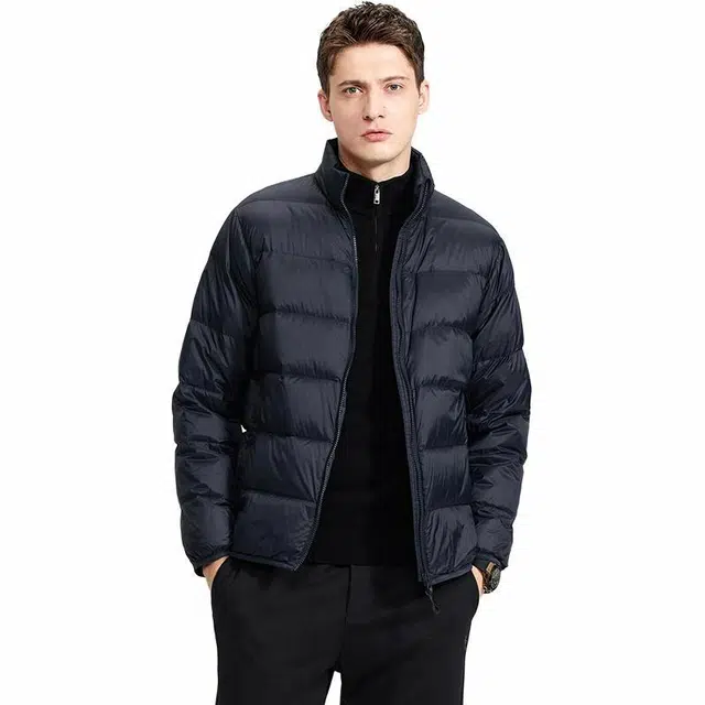 与狼共舞 便携休闲户外保暖立领羽绒服 男款