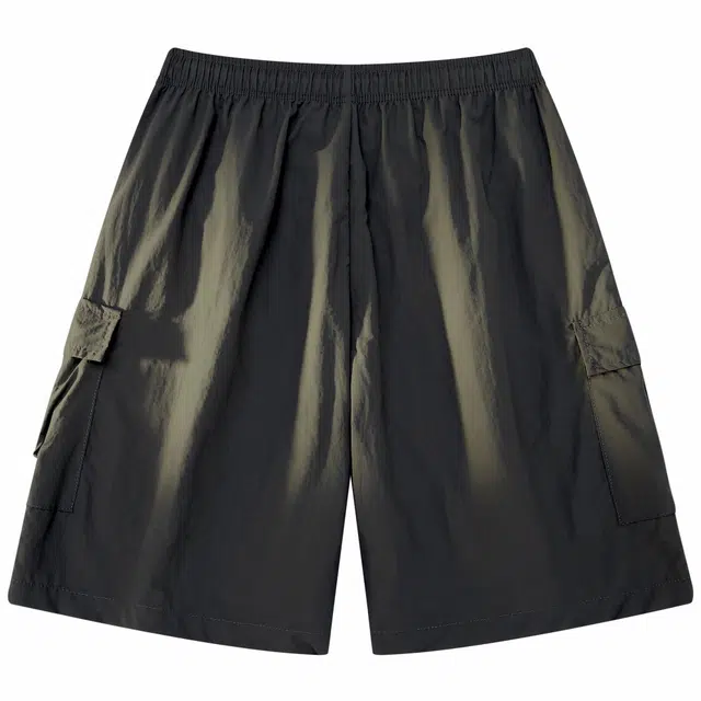 吾皇猫 美式复古条纹大口袋简约基础款潮流潮牌运动五分休闲宽松时尚百搭舒适透气多口袋跑步篮球工装短裤 男女同款