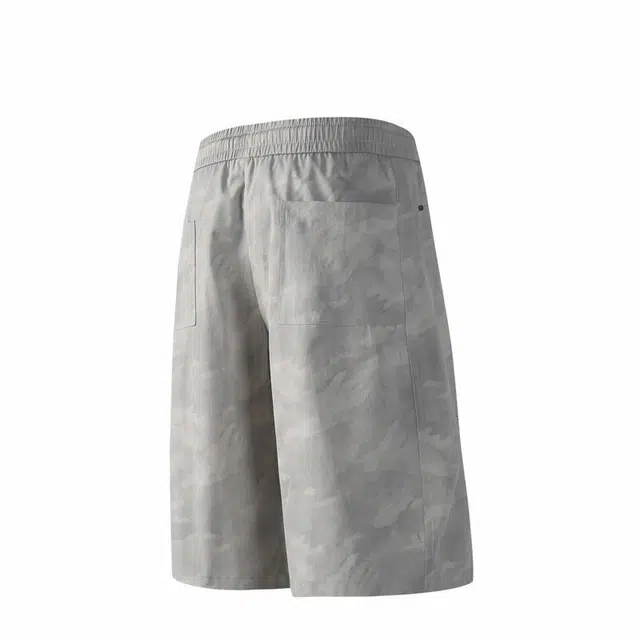 臣目 美式复古扎染小众设计感七分宽松休闲短裤 男款