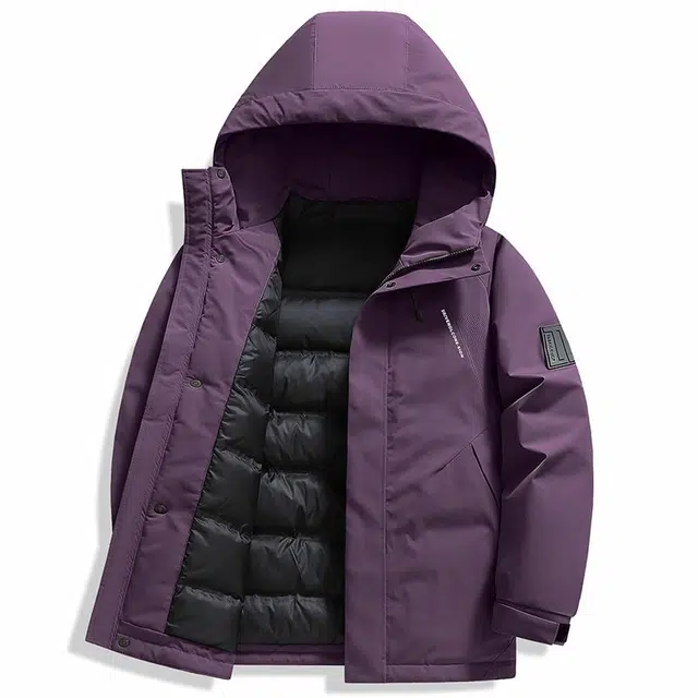 雅鹿 连帽加厚防寒户外休闲羽绒服 男款