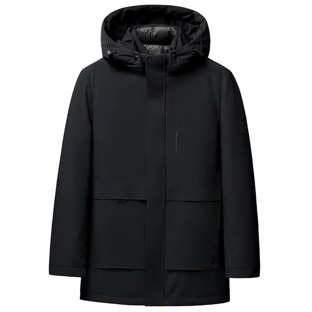 雅鹿 一衣三穿中老年爸爸商务可拆卸内胆鸭绒中长款羽绒服 男款