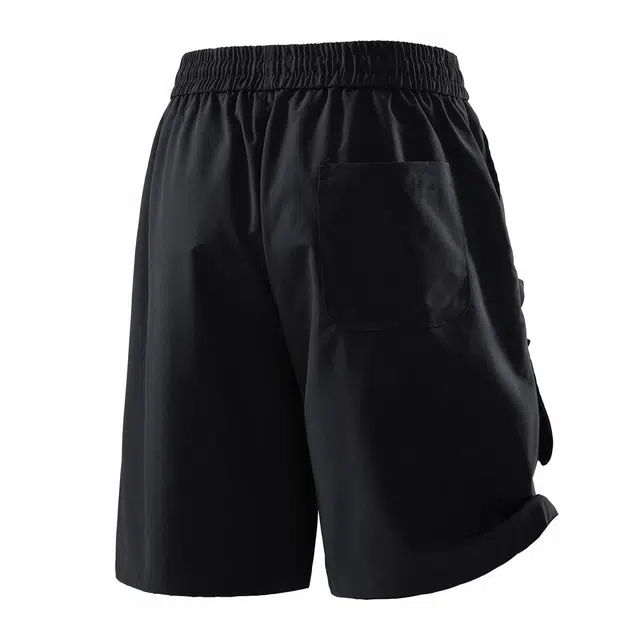 敦煌博物馆 美式复古机能重工多口袋工装大码纯色松紧腰口百搭运动休闲短裤 男女同款