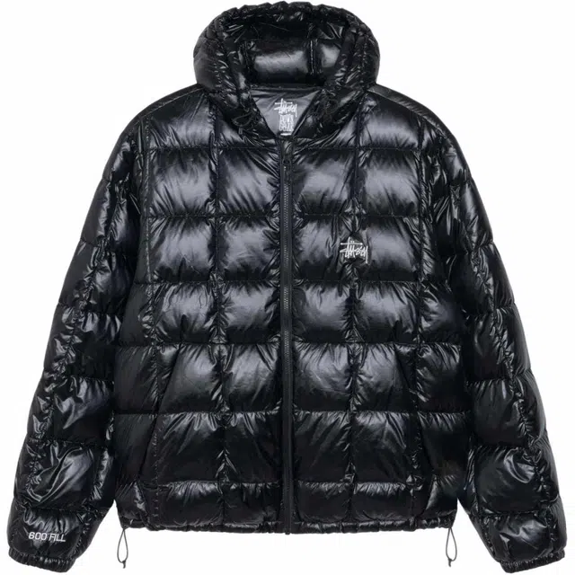 Stussy FW24 MIDWEIGHT HOODED PUFFER logo