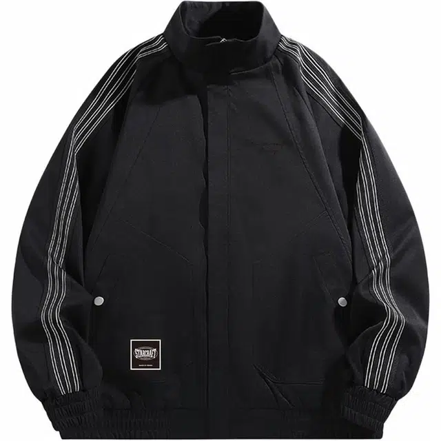 星际者 宽松落肩飞行工装立领夹克外套 男女同款