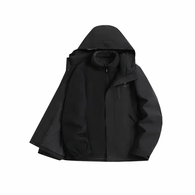 鸭鸭 三合一可拆卸山系户外休闲防风保暖羽绒服 男女同款