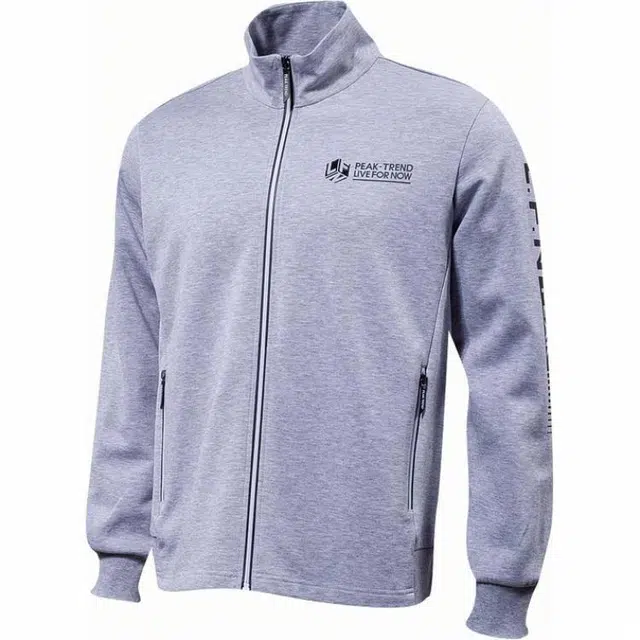 匹克 潮流系列 字母立领拉链透气舒适夹克外套 男款 浅花灰