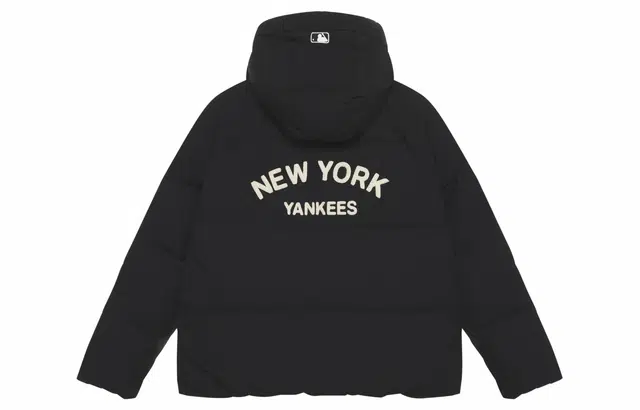 MLB New York Yankees Hooded Down Jacket Black