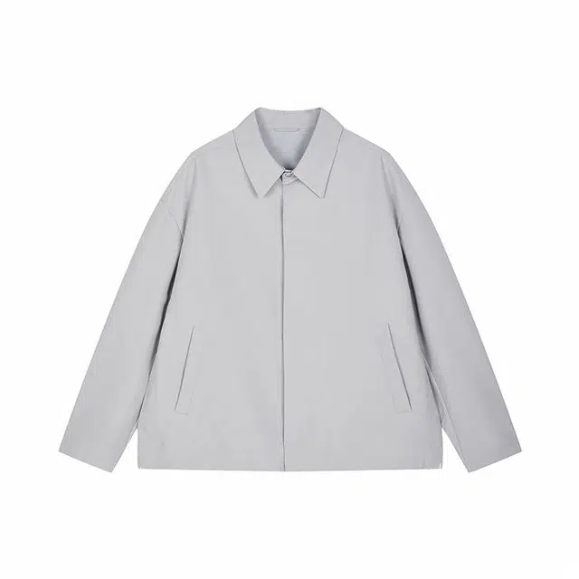 速写 主题系列 纯色简约日常拼接宽松长袖夹克外套 男款