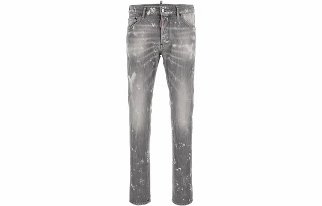 DSQUARED2 Slim Mid-Rise Distressed Jeans Grey