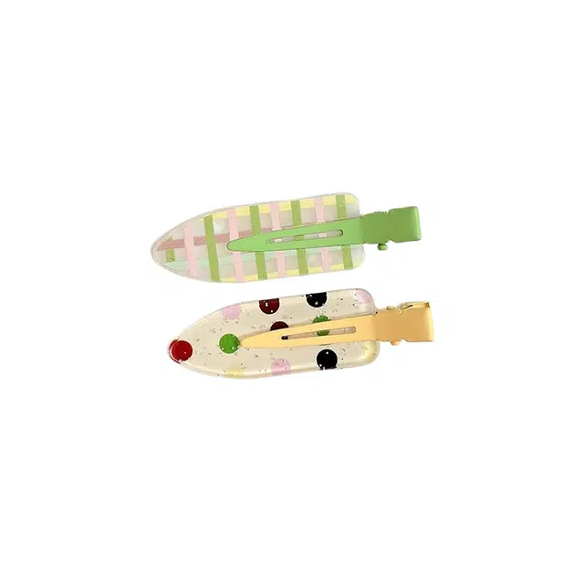 水中玉 韩式多巴胺无痕发卡甜美发饰前额侧边碎发刘海夹子头饰 亚克力 发夹 女款