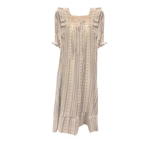 欧诗帛 韩版透气休闲舒适短袖家居服睡裙 女款 图片色