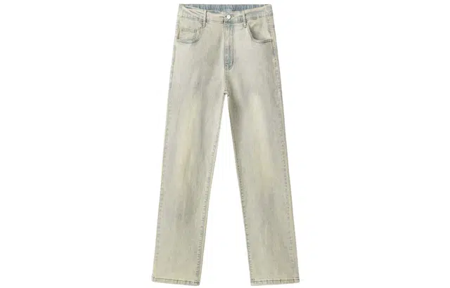 华夏儿女 美式高街复古潮流显高垂感柔软休闲长裤牛仔裤 男女同款