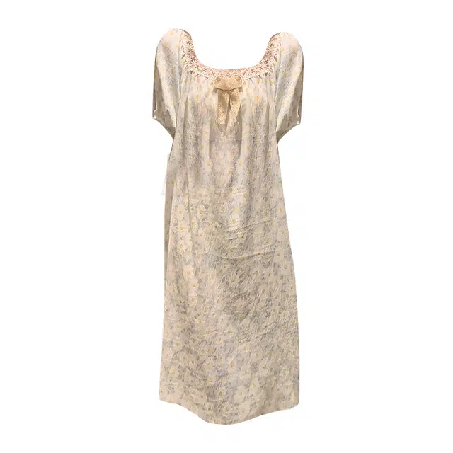 欧诗帛 韩版休闲舒适短袖家居服可外穿睡裙 女款 图片色