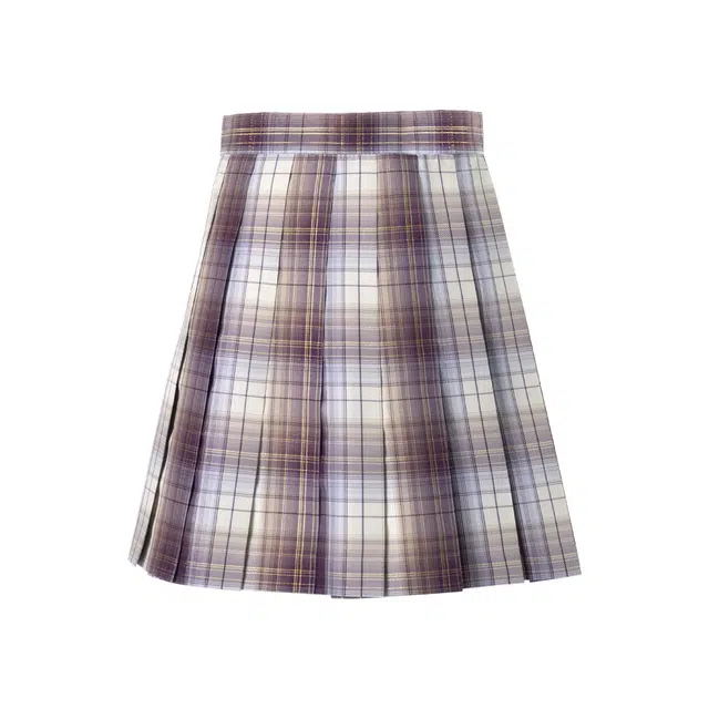 日暮星河 学院风休闲时尚长袖上衣日系百褶裙衬衫套装 女款 枫林尽染