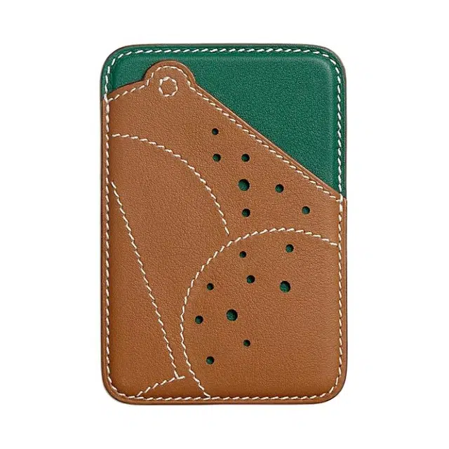 Hermes Swift Card Holder Magsafe Green Gold