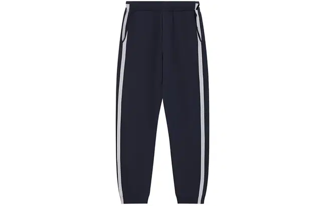 安正 条纹弹力休闲百搭针织运动裤 男款 丈青色