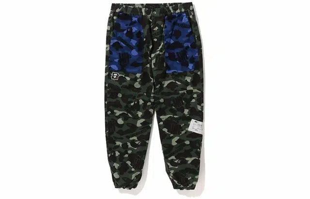 UNDEFEATED x Bape Five Stripe Camo Flannel Joggers