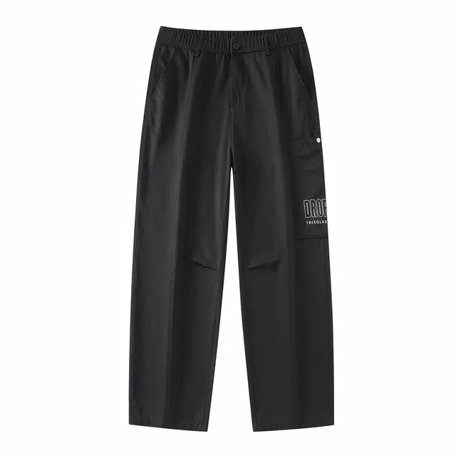 三体 水滴危机系列 简约休闲字母印花纯色基础款直筒百搭宽松垂感机能美式复古高街潮牌时尚日系户外机能风工装裤 男女同款