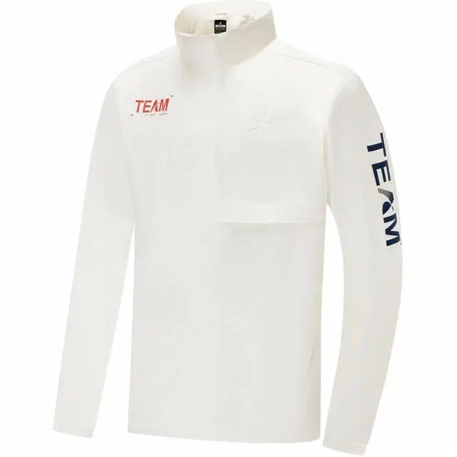 特步 综训系列 字母拉链立领舒适百搭宽松风衣 男款 古德白