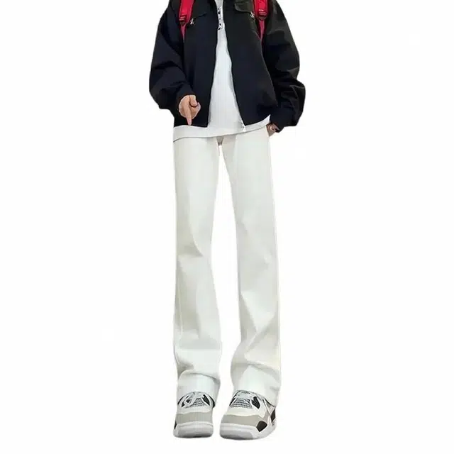 八哥 休闲宽松舒适百搭牛仔裤 男女同款