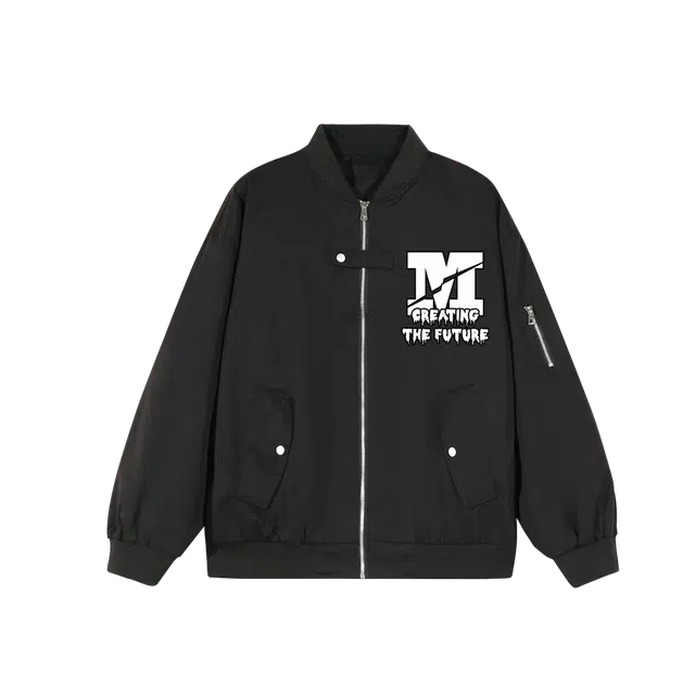 星际者 户外宽松字母印花美式舒适长袖夹克外套 男女同款