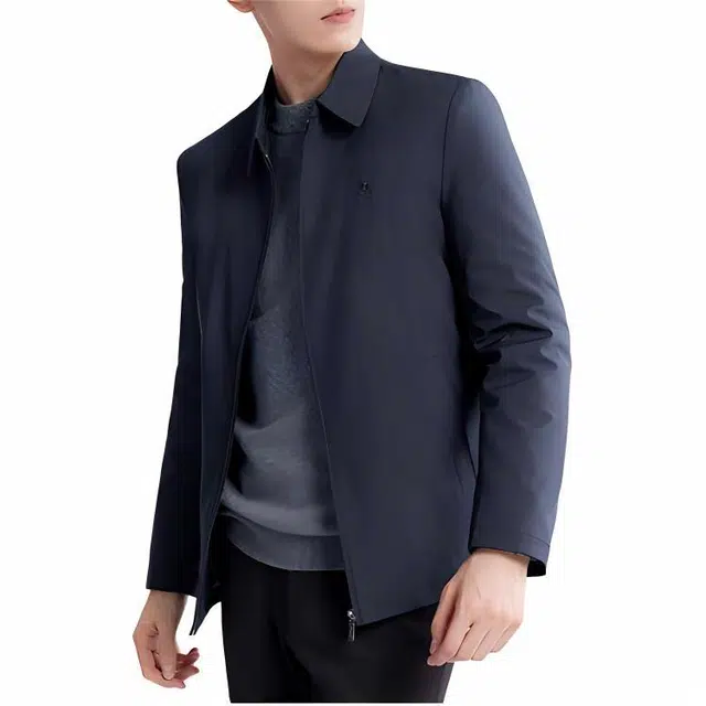 梦特娇 商务休闲通勤棉服 男款 深宝蓝