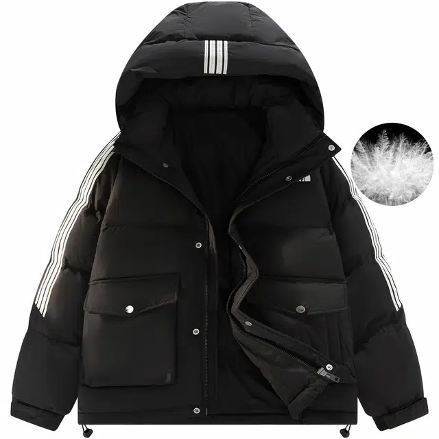 帕丁顿熊 舒适纯色宽松休闲简约羽绒服 男女同款