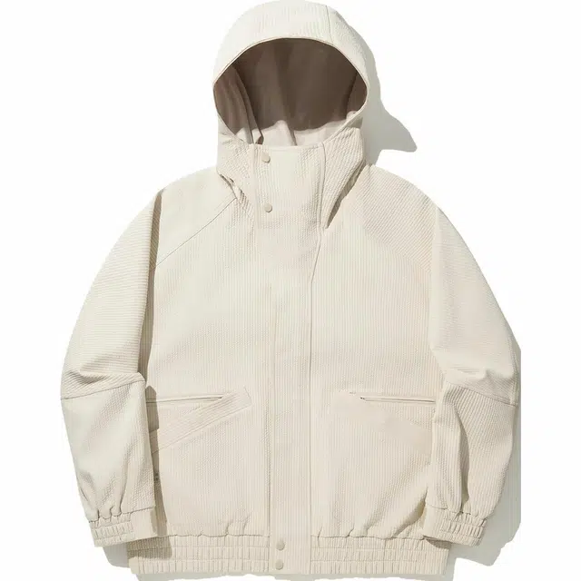 中国李宁 功夫系列 纯色连帽宽松透气舒适夹克外套 男款 燕麦灰