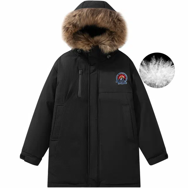 帕丁顿熊 纯色派克休闲防风防寒保暖舒适羽绒服 男女同款