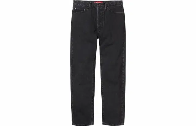 Supreme FW23 WEEK1 STONE WASHED BLACK SLIM JEAN