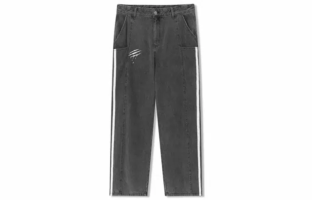 SUAMOMENT Straight Striped Jeans