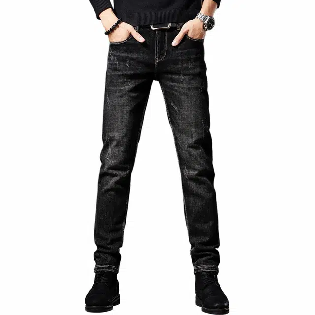 贵色 高端美式复古牛仔裤 男女同款 黑色