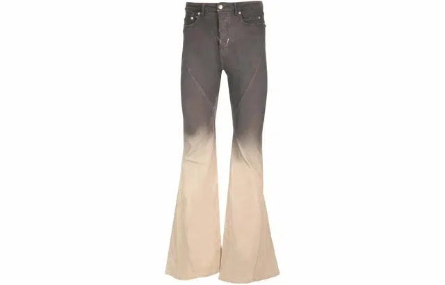 RICK OWENSRO LUXOR BIAS BOOTCUT IN BLACK PEARL DEGRADE STRETCH DENIM FW23