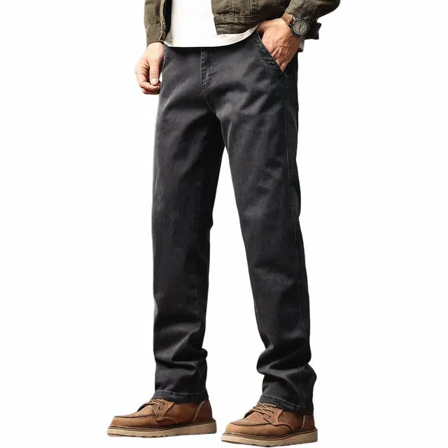 格蓝鹿 城市机能风格牌宽松直筒百搭休闲美式设计感复古牛仔裤 男女同款 基础色（黑灰白等）