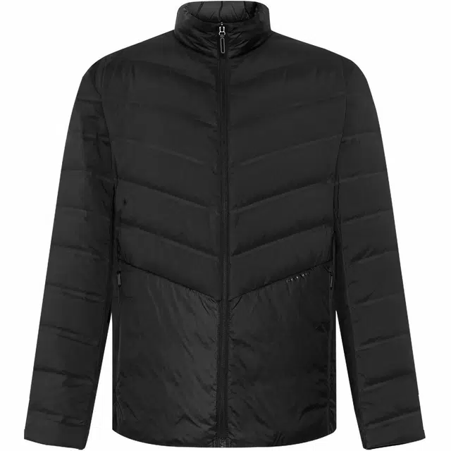 利郎 双层织造立领保暖商务休闲纯色极简风轻薄羽绒服 男款