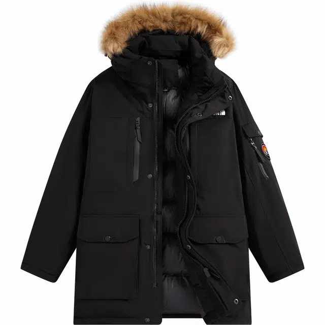 帕丁顿熊 简约小熊贴标毛领派克工装宽松休闲防风防寒保暖棉服 男女同款