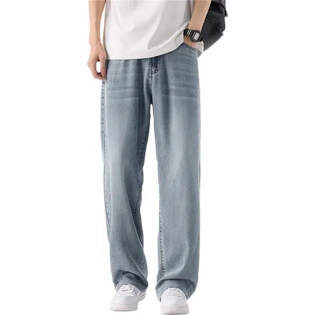 协协乐 垂顺复古美式牛仔裤 男女同款