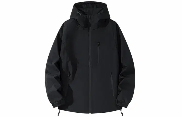 雅鹿 美式高街校园风低饱和度纯色系休闲百搭登山户外旅游通勤防风防水宽松连帽夹克外套 男女同款