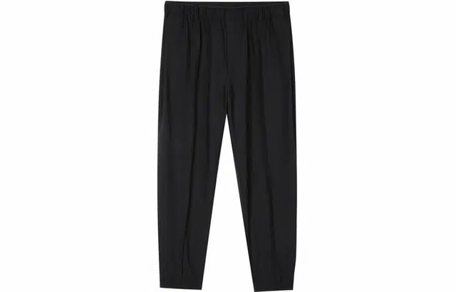 速写 针织拼接束脚宽松运动九分休闲裤 男款