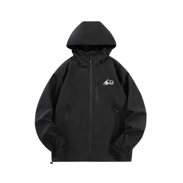 星际者 山系户登山旅游骑行连帽防风防水防淋纯色舒适夹克外套 男女同款