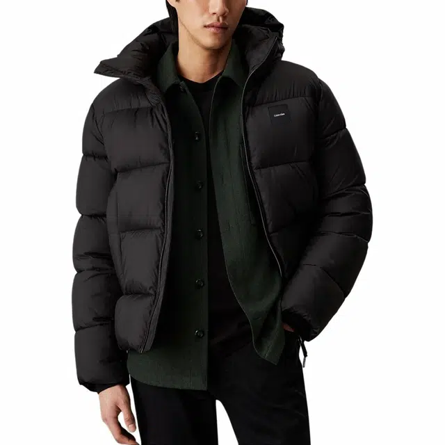 Calvin Klein Zip Hoodie Cotton Jacket Black