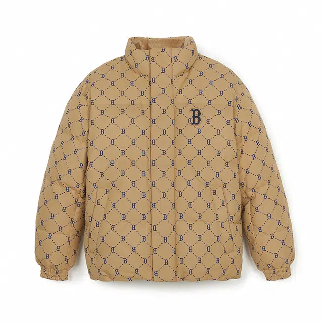 MLB Basic Boston Red Sox Down Jacket Light Beige