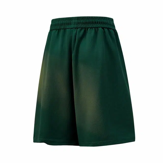 兰缪 基础款拼色透气宽松五分裤休闲短裤 男女同款