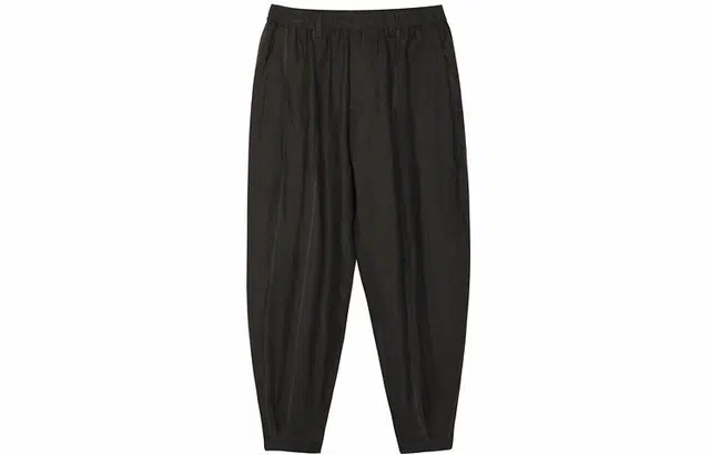 速写 宽松抽褶九分休闲裤 男女同款